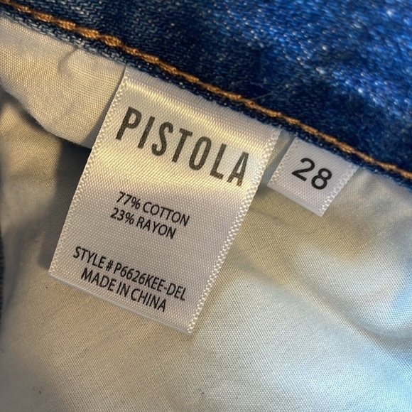 Pistola High Rise Distressed Blue Jeans - Picture 13 of 15